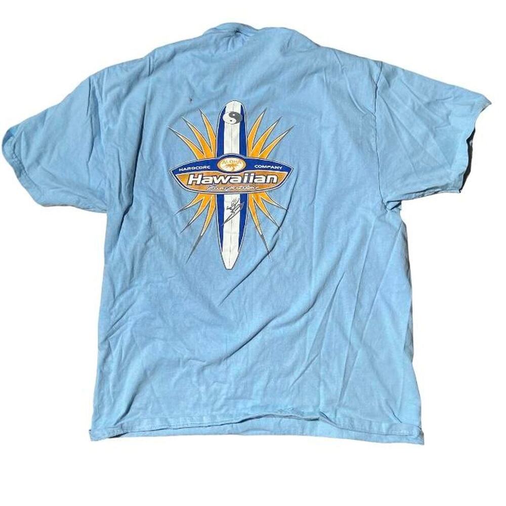 90s blue surf tee shirt